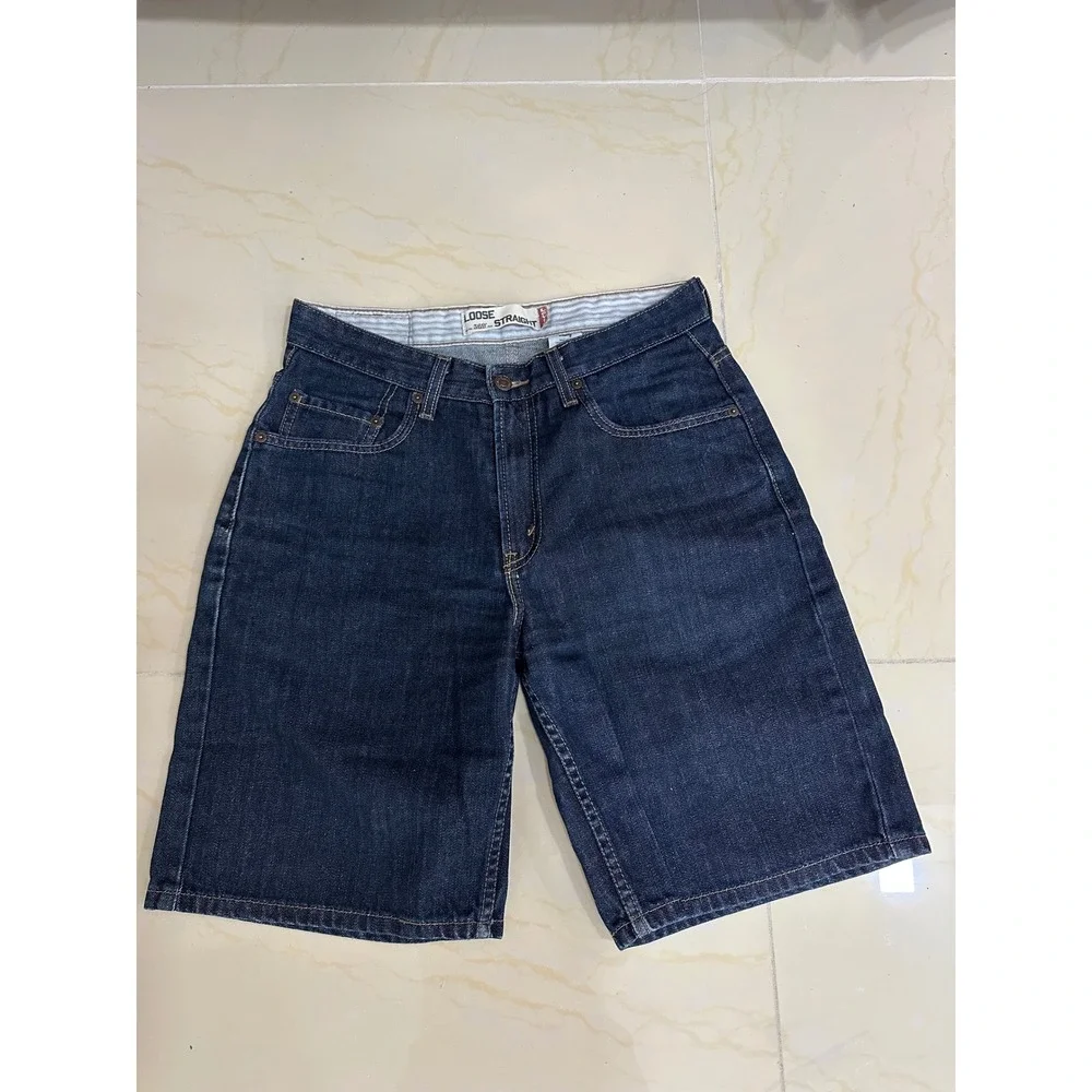 Levi's 569 Loose‎ Straight Denim Shorts Mens W29 Dark Wash Good Indigo Jorts